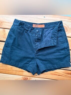 Durable Goods Dark Green High Waisted Shorts Button Fly Casual Workwear Size 6